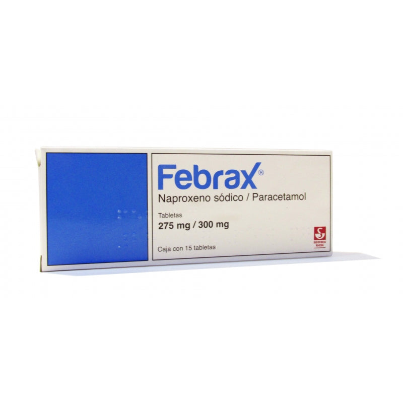 FEBRAX 275/300MG (NAPROXEN SODIUM/PARACETAMOL) 15 TABLETS