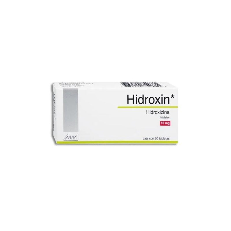 HYDROXIN (HYDROXYZINE) 30 TABS. 10 MG.