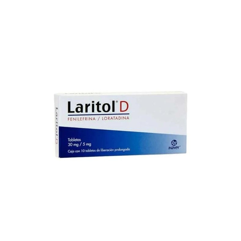 LARITOL D (Phenylephrine/Loratadine) 30mg/5mg 10 tablets