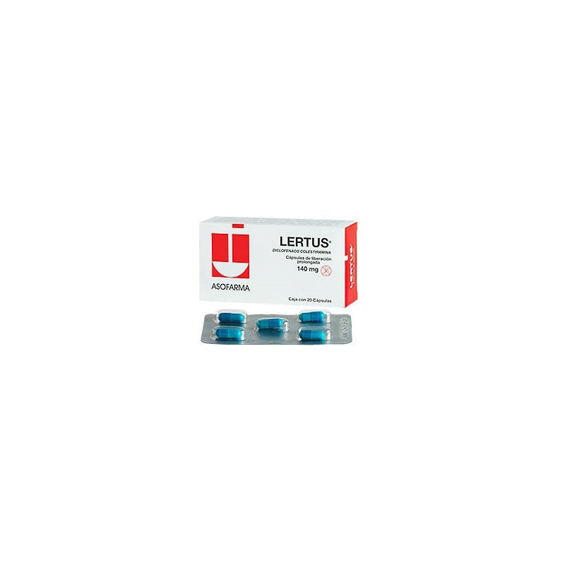 LERTUS (DICLOFENAC) 20 CAPS 140MG