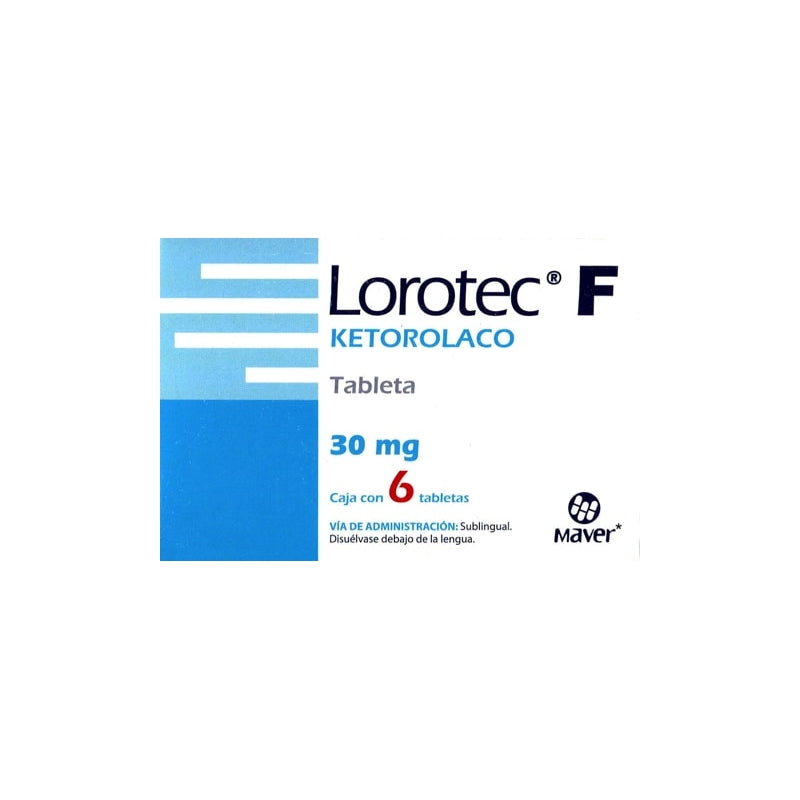 LOROTEC-F (KETOROLAC) with 6 SUBLINGUAL 30MG TABLETS.