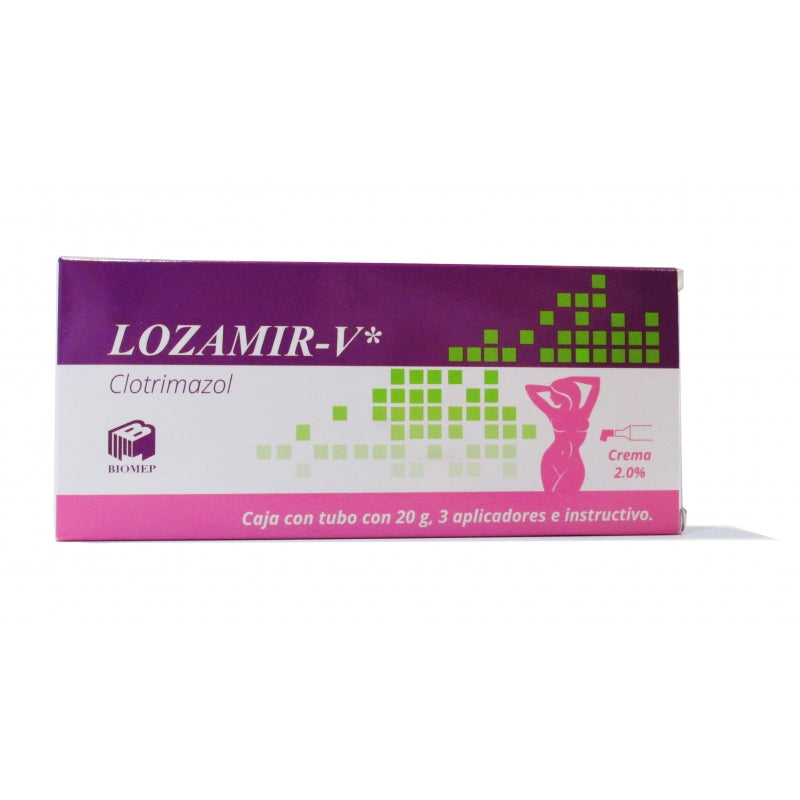 LOZAMIR-V (Clotrimazole) 2.0% 20g tube, 3 applicators