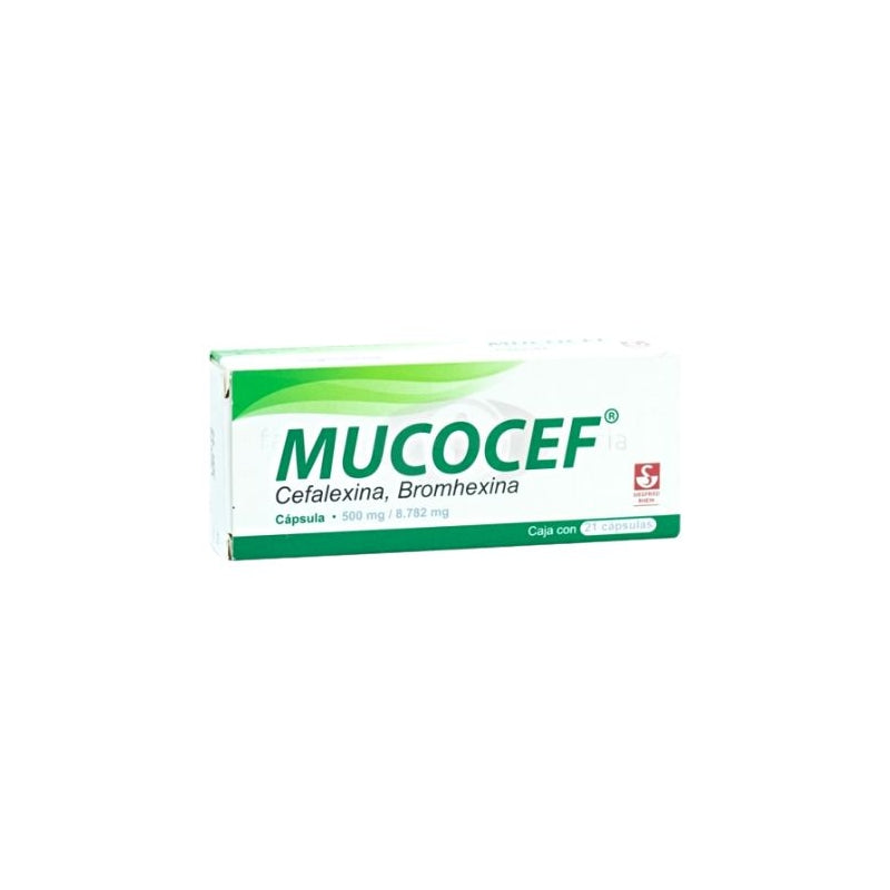 MUCOCEF 21 CAPS 500/8.782MG