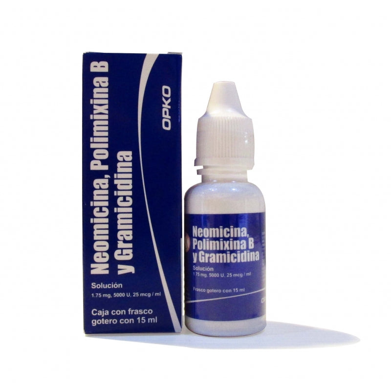 NEOMYCIN, POLYMYXIN B and GRAMICIDIN OPHTHALMIC SOLUTION 15 ML
