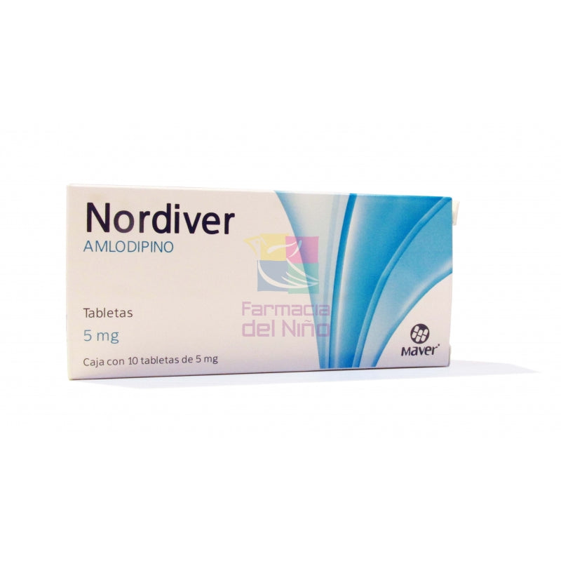NORDIVER 5 MG (AMLODIPINE) B/10 TABS