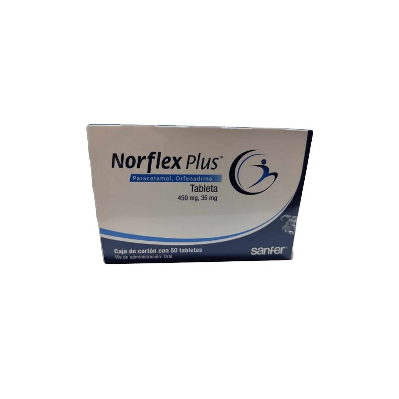 NORFLEX PLUS (PARACETAMOL / ORPHENADRINE) 50 TABLETS