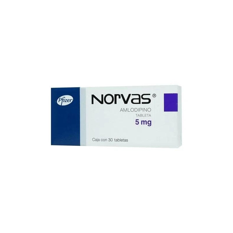 NORVAS (AMLODIPINE) 5MG 30TABLETS
