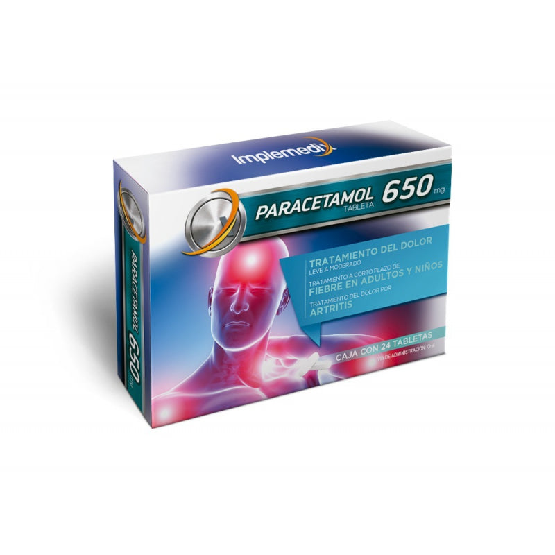 PARACETAMOL 650MG 24 TABLETS PERRIGO
