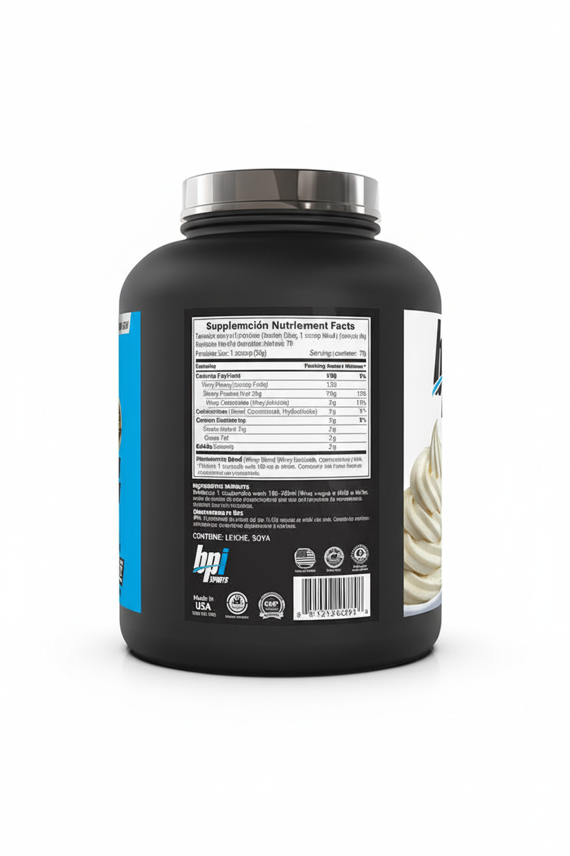 Parte trasera BPI Best Protein Vainilla Swirl 5lb