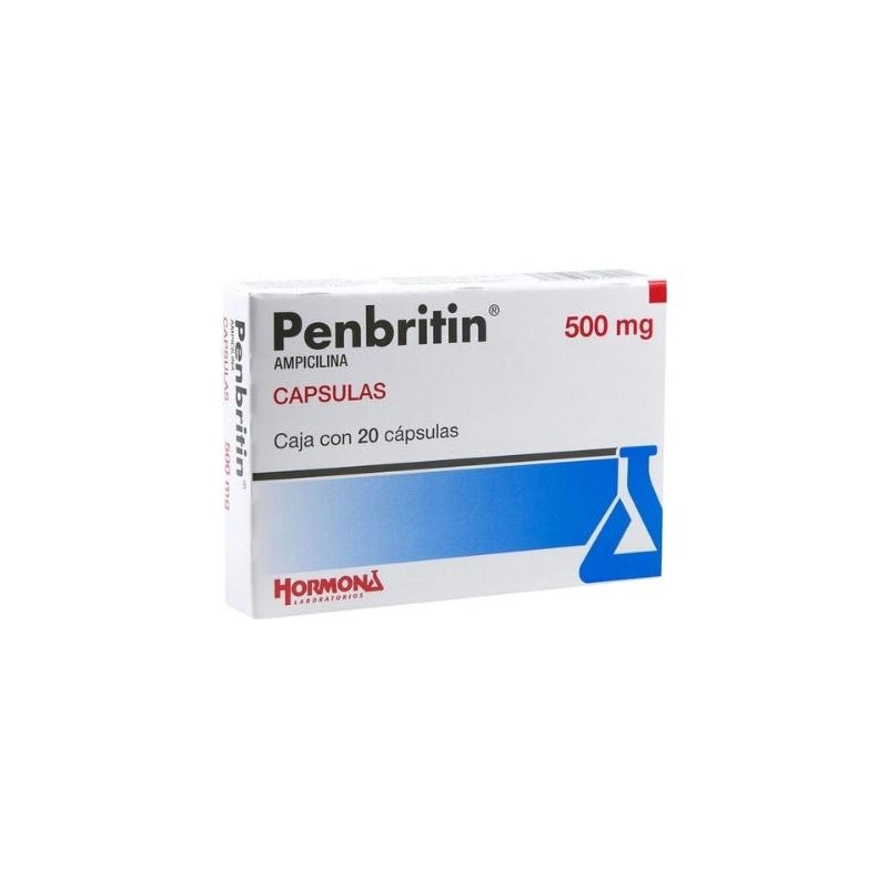 PENBRITIN (AMPICILLIN) 500MG 20 CAPS.