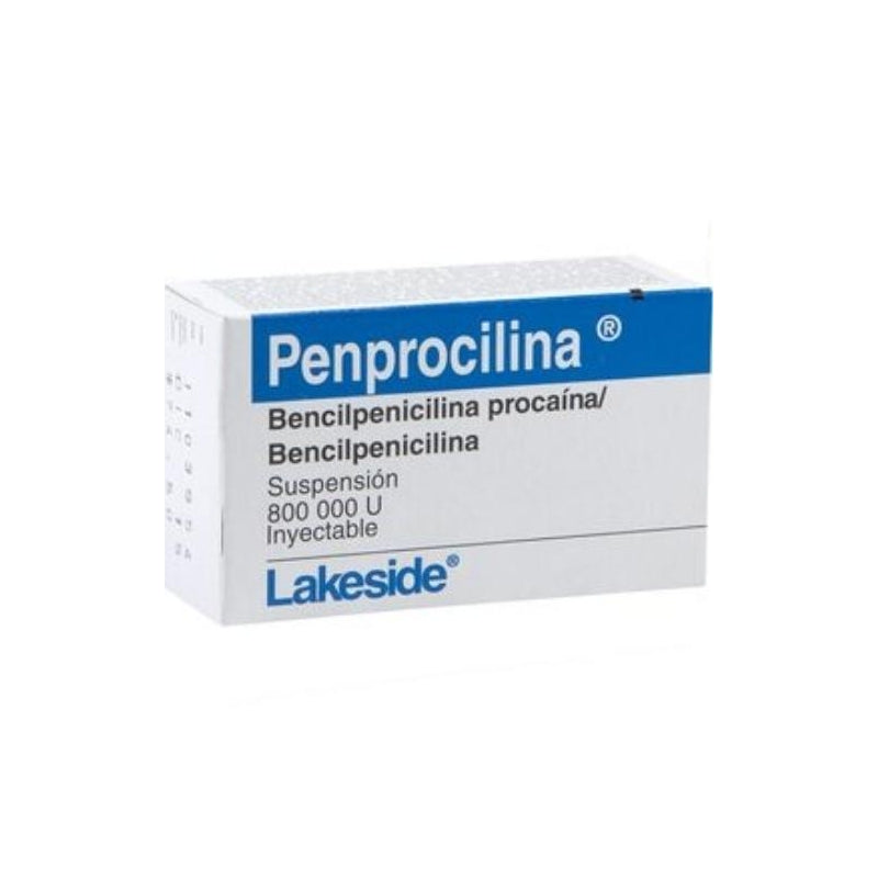 PENPROCILINA (PROCAINE BENZYLPENICILLIN) 800,000 IU INJECTABLE SUSP.