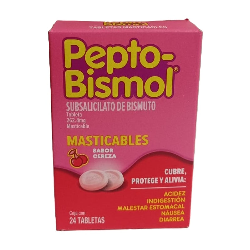 PEPTO-BISMOL 24 CHEWABLE CHERRY FLAVOR TABLETS