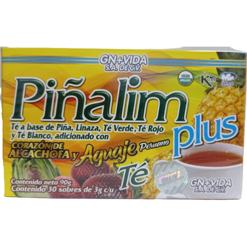 PIÑALIM PLUS TEA (Artichoke, Peruvian Aguaje) WITH 30 SACHETS