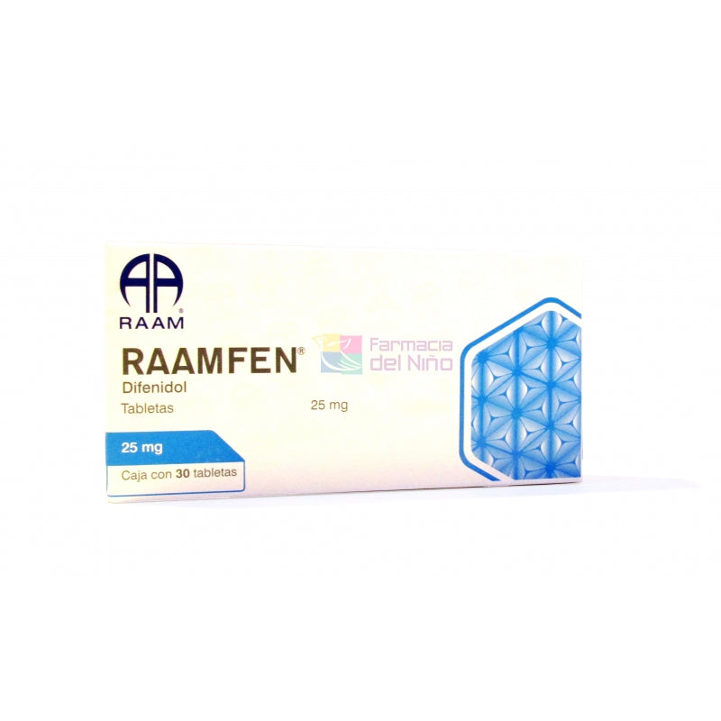 RAAMFEN (DIFENIDOL) 25 MG 30 TABLETS