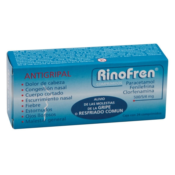 RINOFREN (ACETAMINOPHEN/CHLORPHENAMINE/PHENYLEPHRINE) 24TAB