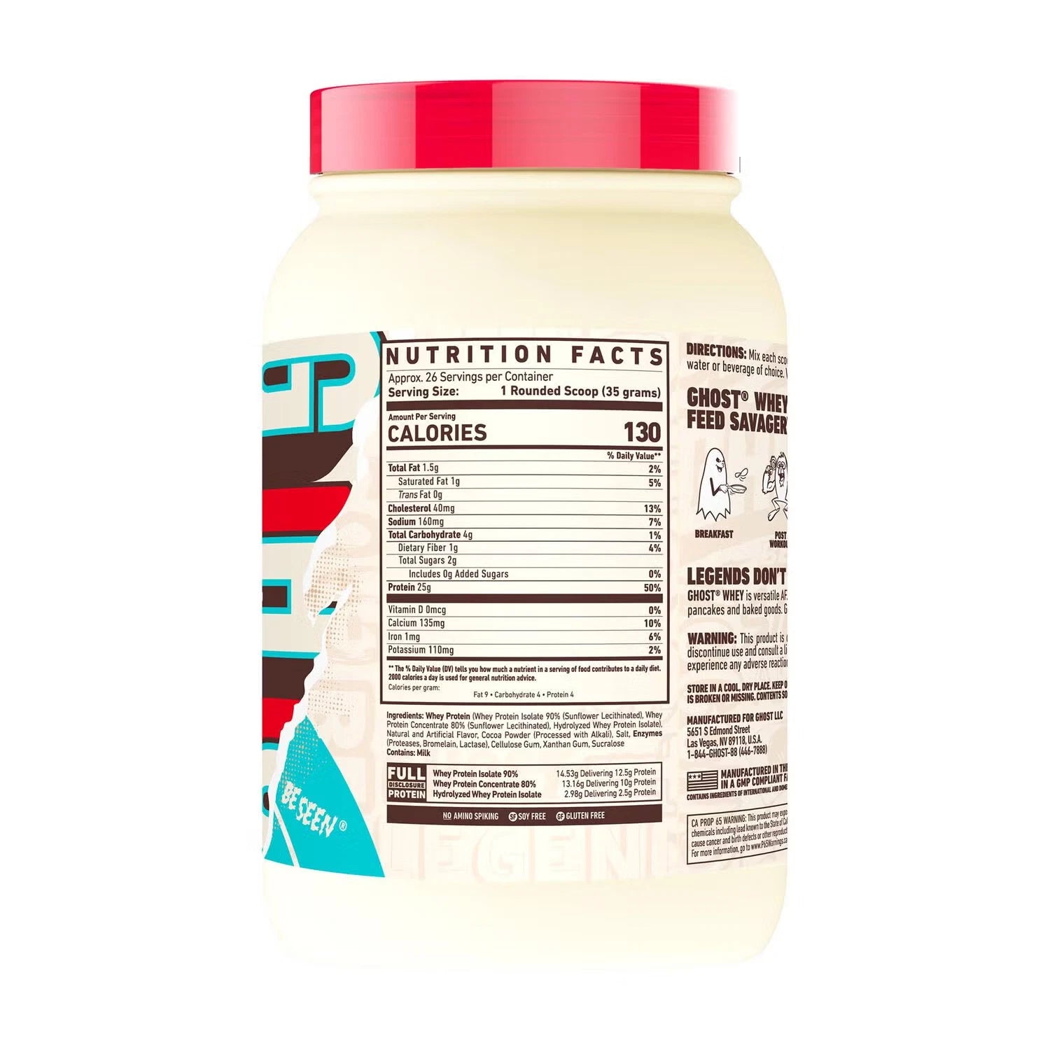 GHOST WHEY PROTEIN 2LB 924G MILK CHOCOLATE