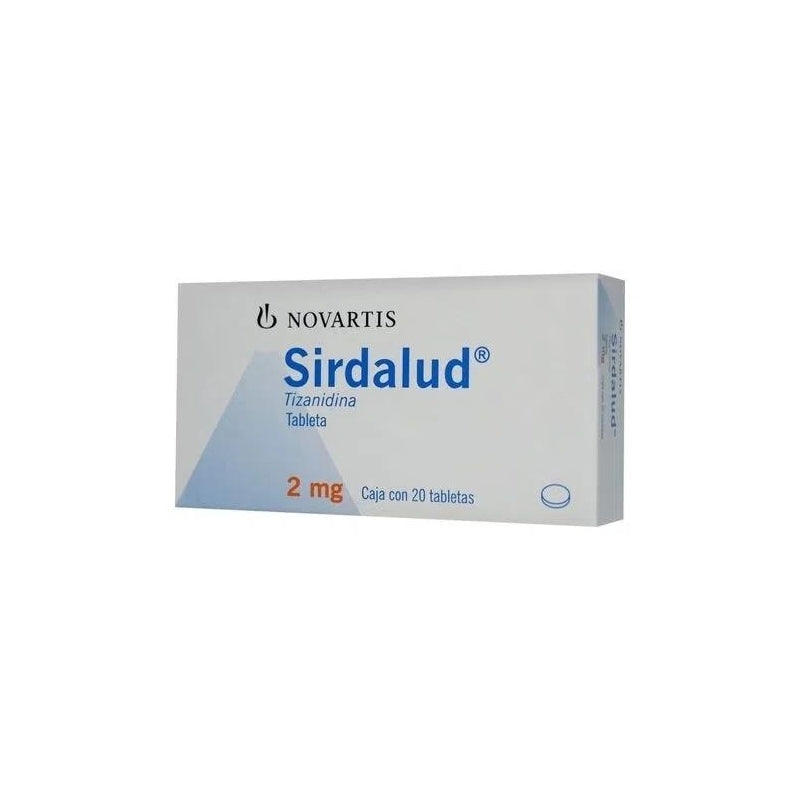 SIRDALUD (TIZANIDINE) 2MG/20 TABLETS