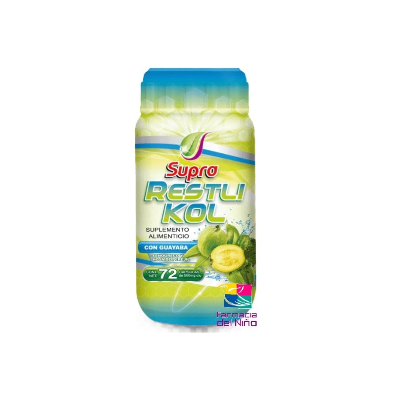 SUPRA RESTLI KOL WITH GUAVA 500MG W/72 CAPSULES