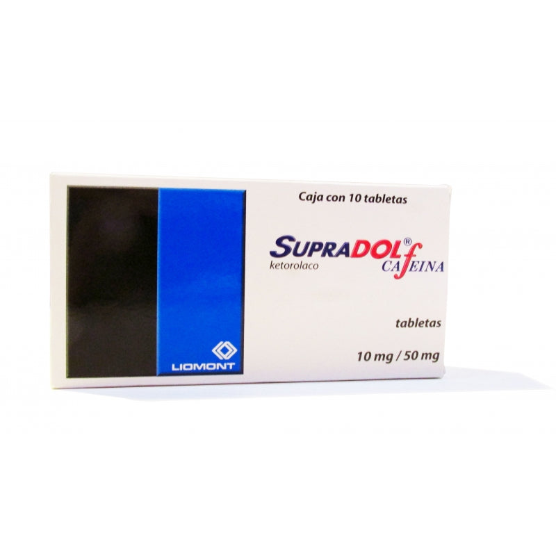 SUPRADOL CAFFEINE (KETOROLAC/CAFFEINE) 10TAB 10/50MG