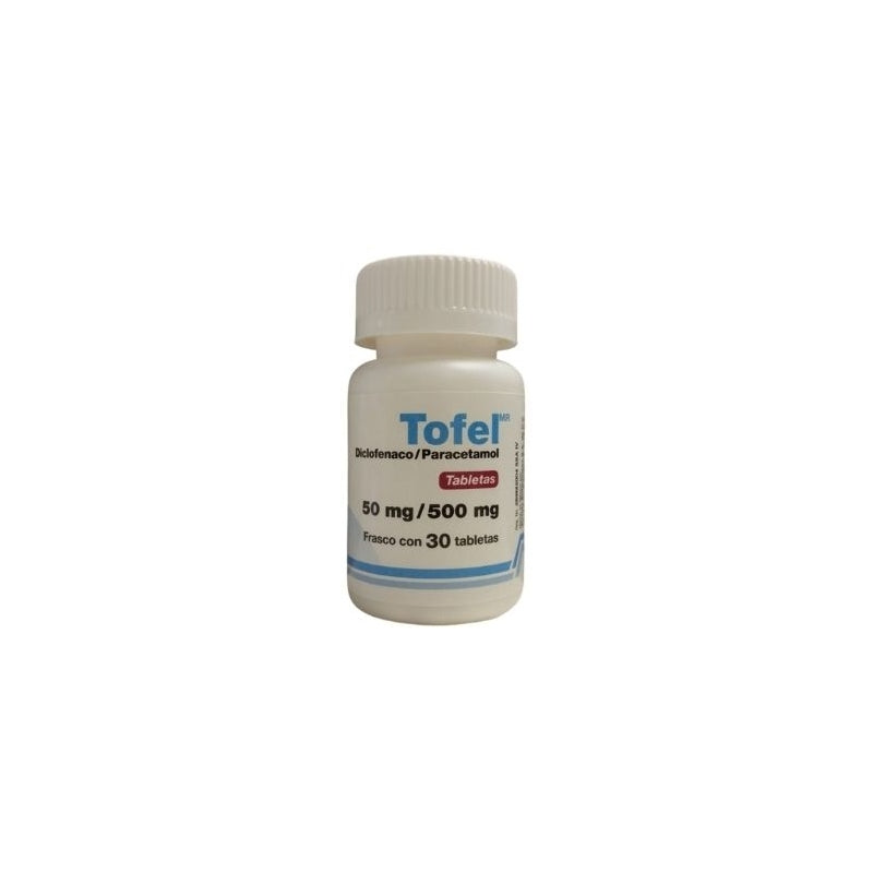 TOFEL (DICLOFENAC, PARACETAMOL) 50MG/500MG 30 TABLETS