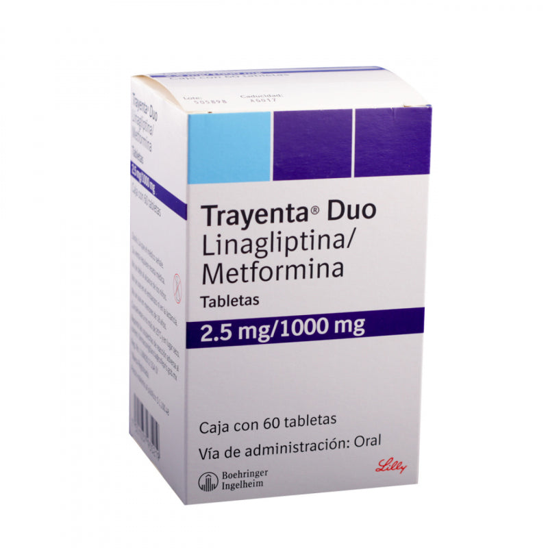TRAYENTA DUO 2.5/1000 MG 60 TABLETS