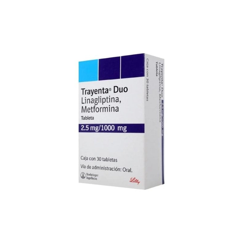 TRAYENTA DUO (LINAGLIPTIN / METFORMIN) 2.5mg/1000mg 30 TABLETS