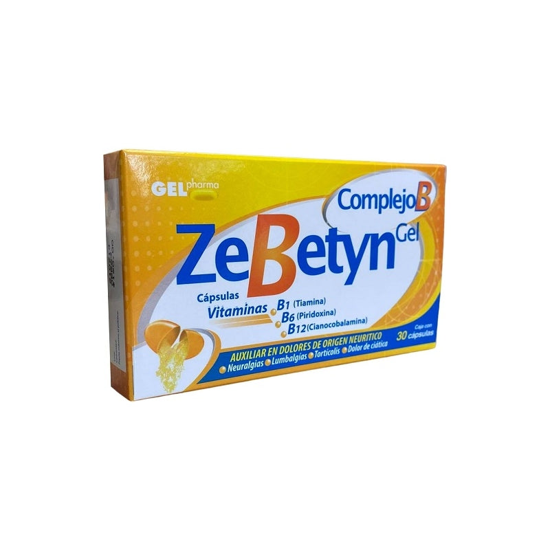 ZeBetyn (THIAMINE, PYRIDOXINE, CYANOCOBALAMIN) 30 CAPSULES