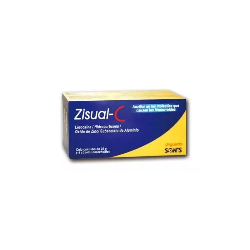 ZISUAL-C (LIDOCAINE, HYDROCORTISONE, ZINC OXIDE, ALUMINUM SUBACETATE) 1 TUBE 30G