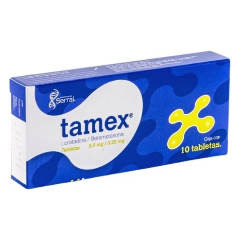 TAMEX (LORATADINE/BETAMETHASONE) 5.0 MG/0.25 MG 10 TABLETS