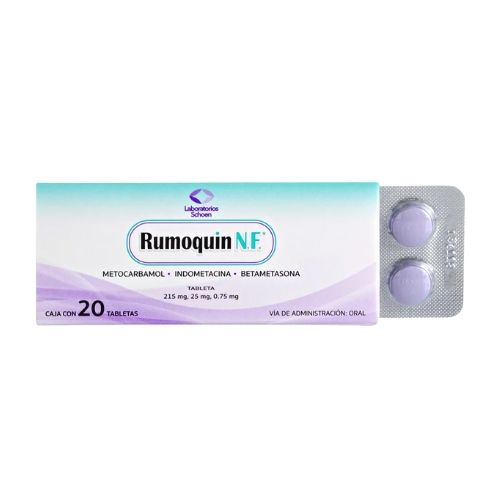 RUMOQUIN N.F. (METHOCARBAMOL / INDOMETHACIN / BETAMETHASONE) 20TABLETS