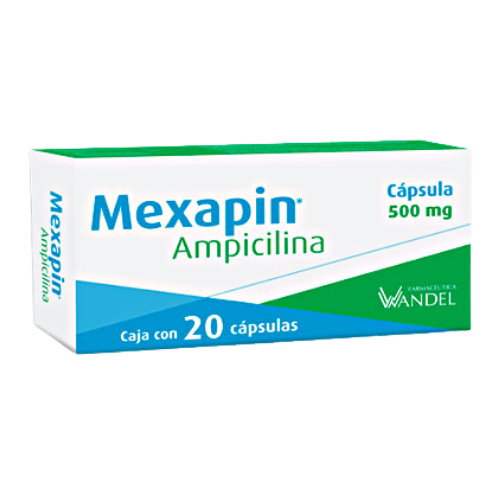 MEXAPIN (AMPICILLIN) 500 MG 20 CAPSULES