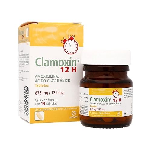 CLAMOXIN (AMOXICILLIN / CLAVULANIC ACID) 12H 875/125MG 14 TABLETS
