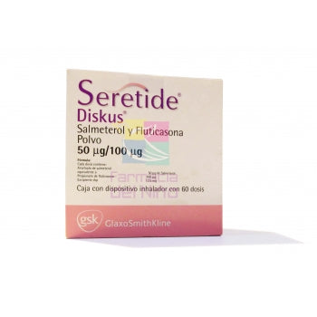 SERETIDE DISKUS (SALMETEROL AND FLUTICASONE) 50/100 MG 60 DOSES