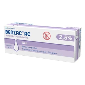 BENZAC AC (BENZOYL PEROXIDE) 2.5% 60 G GEL