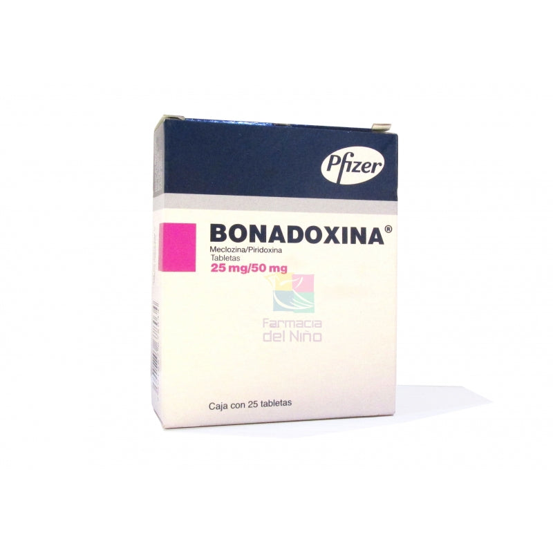 BONADOXINA (MECLIZINE/PYRIDOXINE) 25MG/50MG 25 TAB