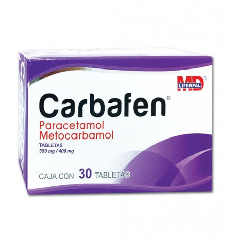 CARBAFEN (ACETAMINOPHEN/METHOCARBAMOL) 350/400MG 30 TAB