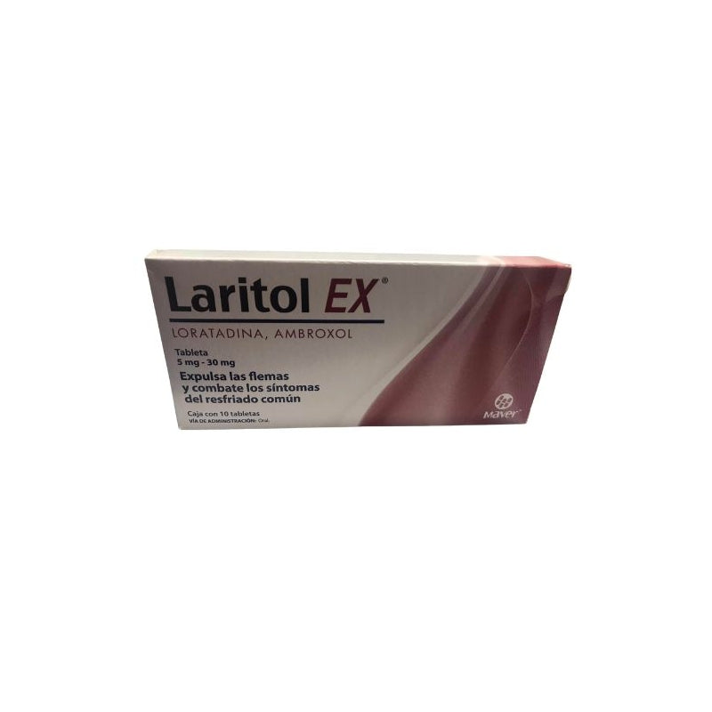 LARITOL EX (LORATADINE / AMBROXOL) 5 MG / 30 MG 10 TABLETS