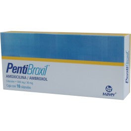 PENTiBROXIL (AMOXICILLIN / AMBROXOL) 500 MG / 30 MG 16 CAPSULES