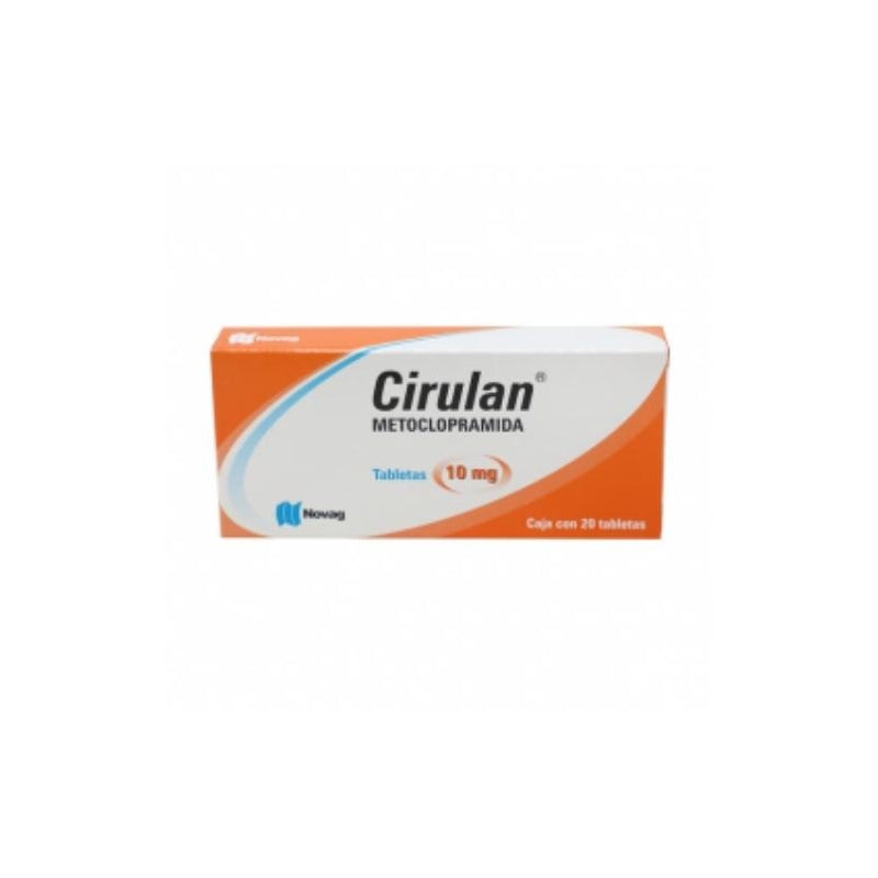 CIRULAN (METOCLOPRAMIDE) 10 MG 20 TABLETS