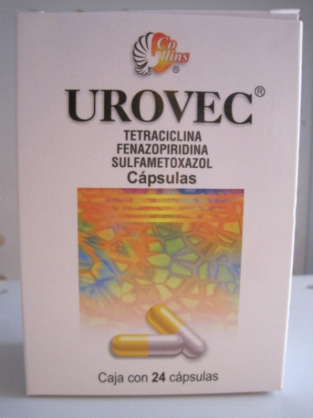 UROVEC (TETRACYCLINE / PHENAZOPYRIDINE / SULFAMETHOXAZOLE) 24 CAPS