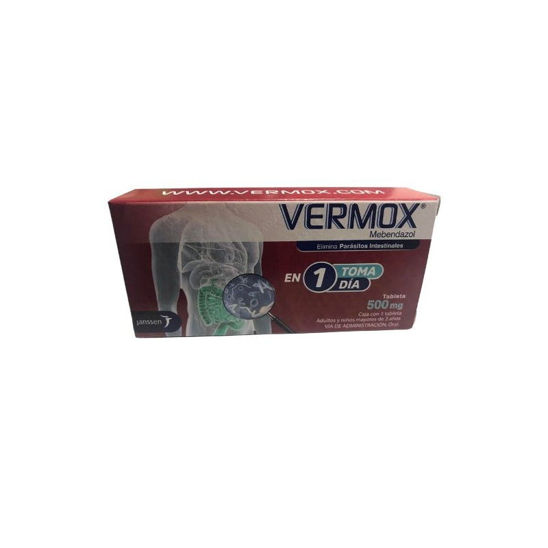 VERMOX (MEBENDAZOLE) 500 MG 1 TAB