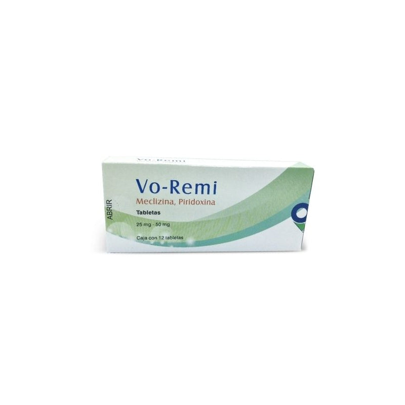 VO-REMI (MECLIZINE/PYRIDOXINE) 25MG/50MG 12 TABLETS